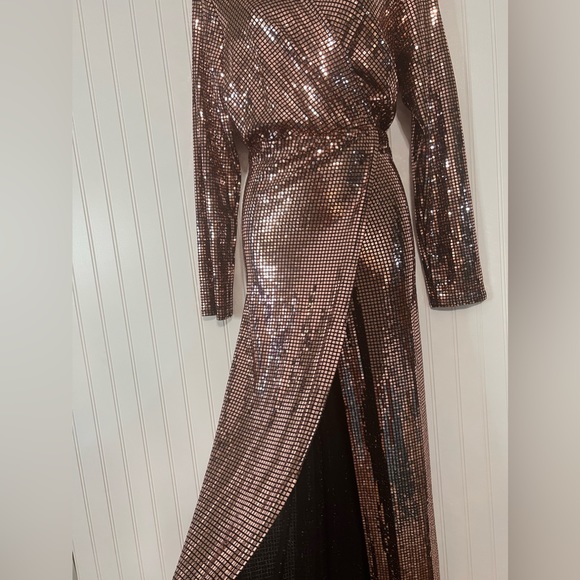 knee length dresses for ladies Melanie metallic party dress / Festival dress / Rave dress